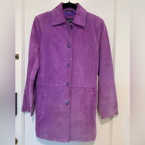 Vintage Purple Suede Coat